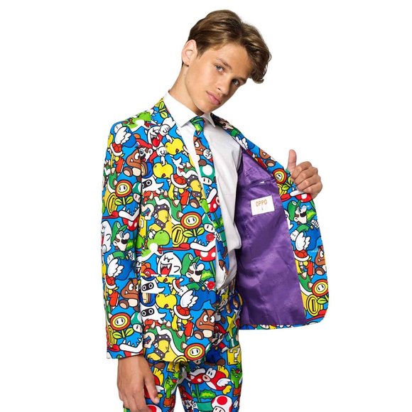 OppoSuits Super Mario Big Boys 3-pc. Suit Set - Picture 3 of 7